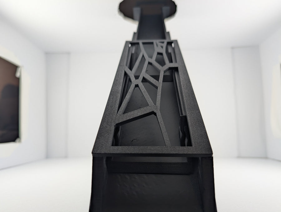 Grub Escape self-harvesting ramp upright, 3D-printed PETG climb ramp for black soldier fly prepupae